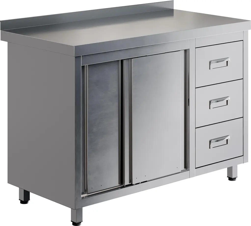 Стол производственный купе RESTOINOX СПКЗЯ-15/6-БП