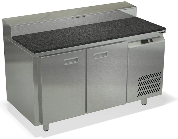 Охлаждаемый стол для пиццы боковой агрегат столешница камень 1/6 СПБ/П-327/20-1307 (1390x700x850 мм)